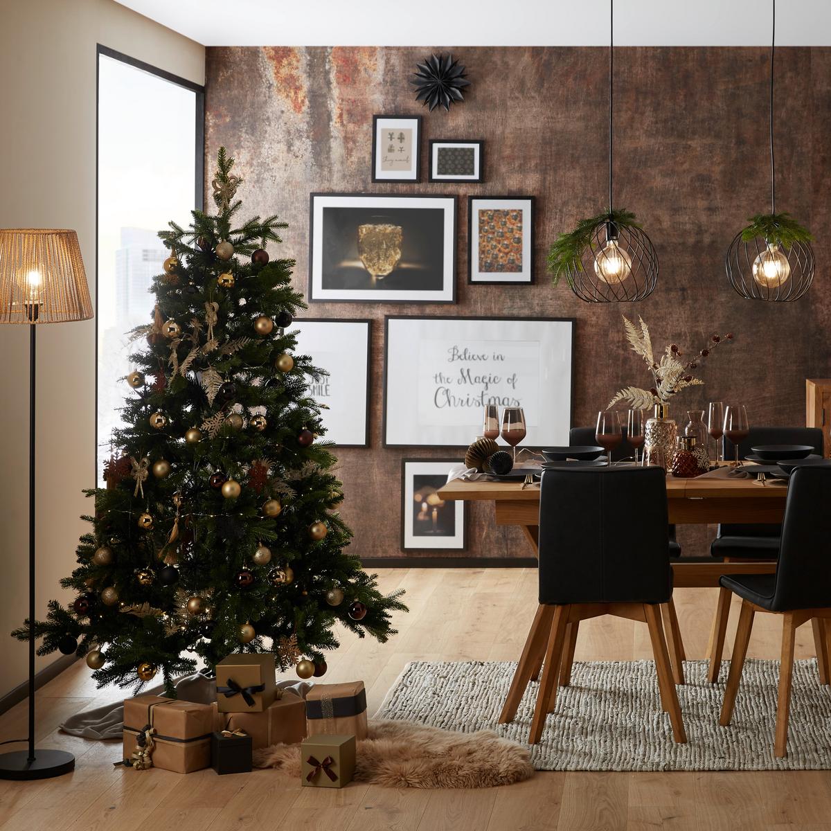 Weihnachtsbaum Brampton Grün - Basics, Kunststoff (127/185cm)