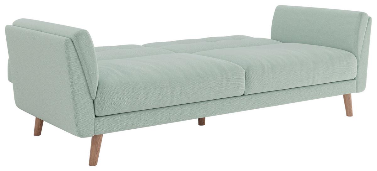 Schlafsofa Helsinki Webstoff ca. 220,5x80,5 cm Mintgrün - Mintgrün, MODERN, Holz/Textil (220,5/88/80,5cm) - MID.YOU