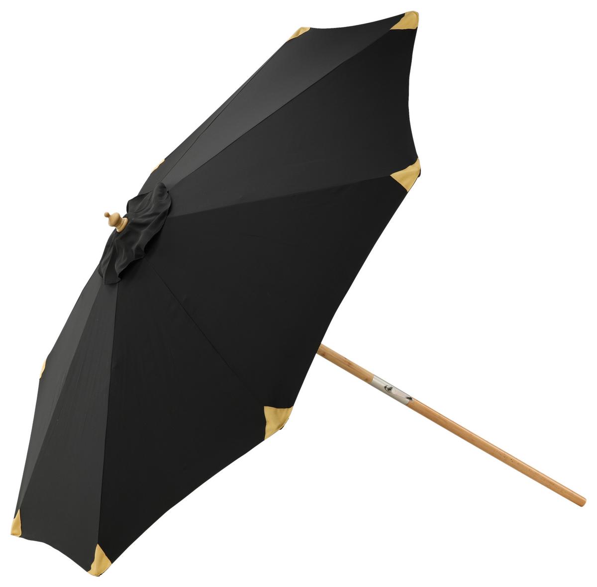Sonnenschirm Cerox ca. 270x250 cm Schwraz - Schwarz, KONVENTIONELL (270/250cm) - Gardenson