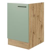 Spodnja Omarica Za Korita Cara, Zelena - črna/zelena, Konvencionalno, kovina/leseni material (50/82/57cm) - FlexWell