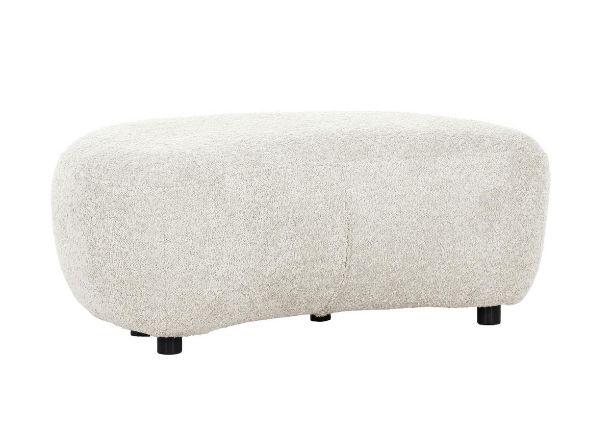 Hocker Leonas in Beige - Beige/Schwarz, MODERN, Kunststoff/Textil (102/42/66cm) - Premium Living