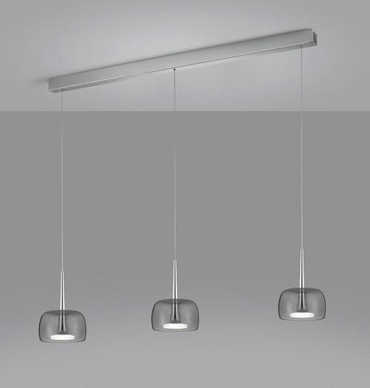 LAMPA WISZĄCA LED 36/2002.04/5285 FLUTE - kolor chromowy, Design, metal (110/4/200cm) - Helestra