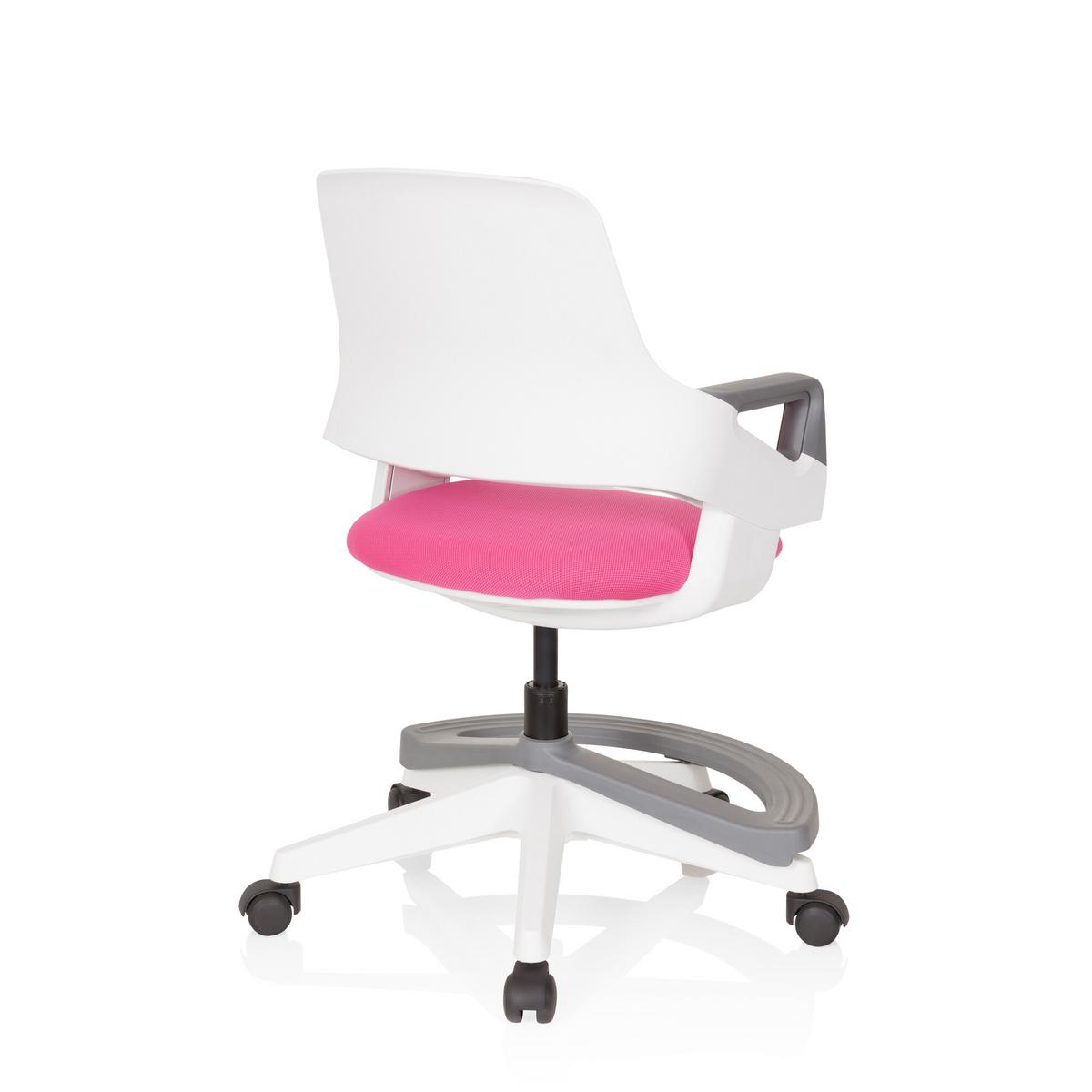 Jugenddrehstuhl Kid Flex ca. 53x80-93x60 cm Pink - Pink/Weiß, Basics, Kunststoff (53/80-93/60cm) - MID.YOU