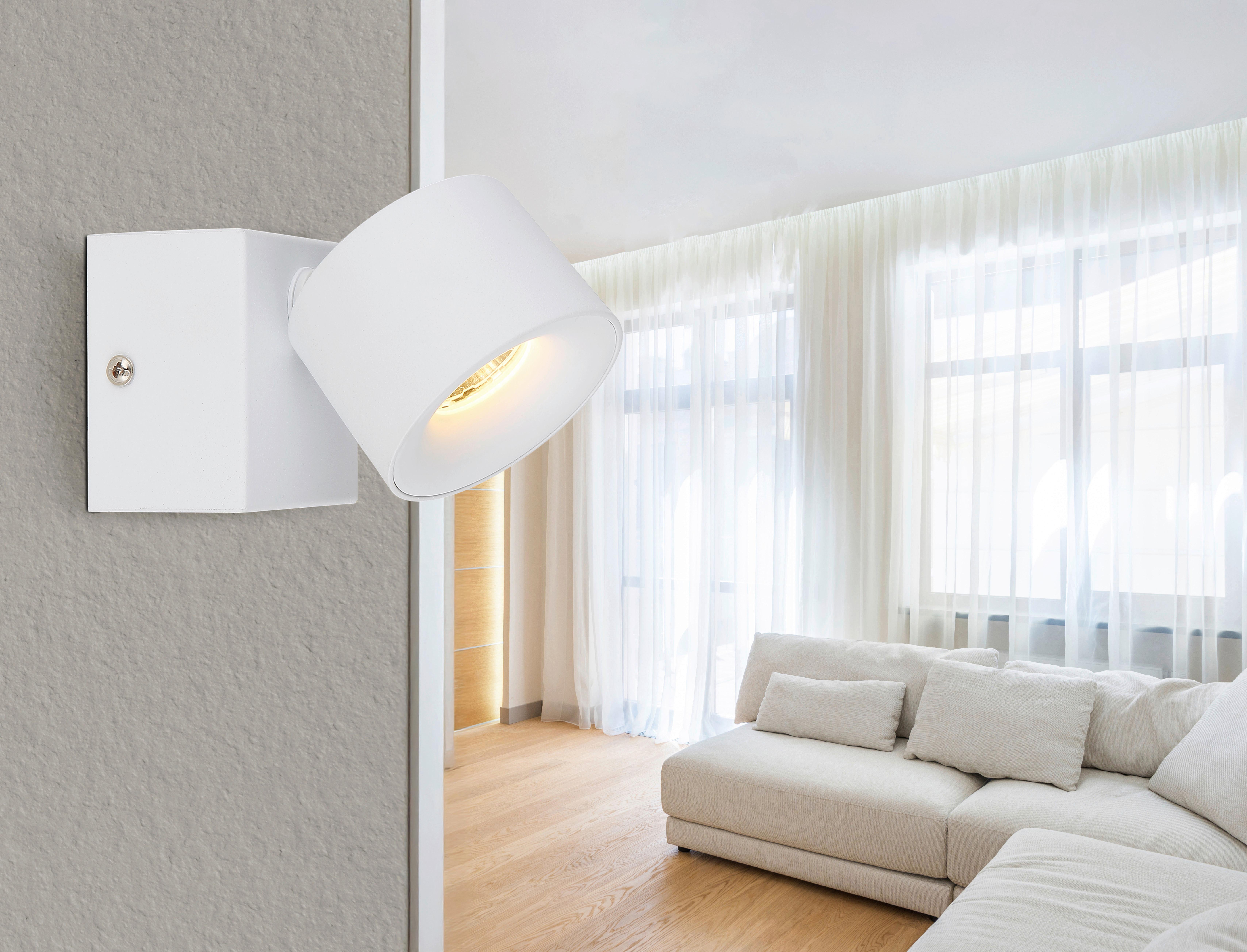 LED-STRAHLER 56961-1W RAE - Weiss/Transparent, Basics, Kunststoff/Metall (7.2/9.5cm) - Globo