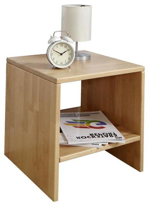 Majhna Nočna Omarica Harry, Barva Bukve, Pravi Les - barve bukve, Konvencionalno, les (40/40/40cm) - MID.YOU