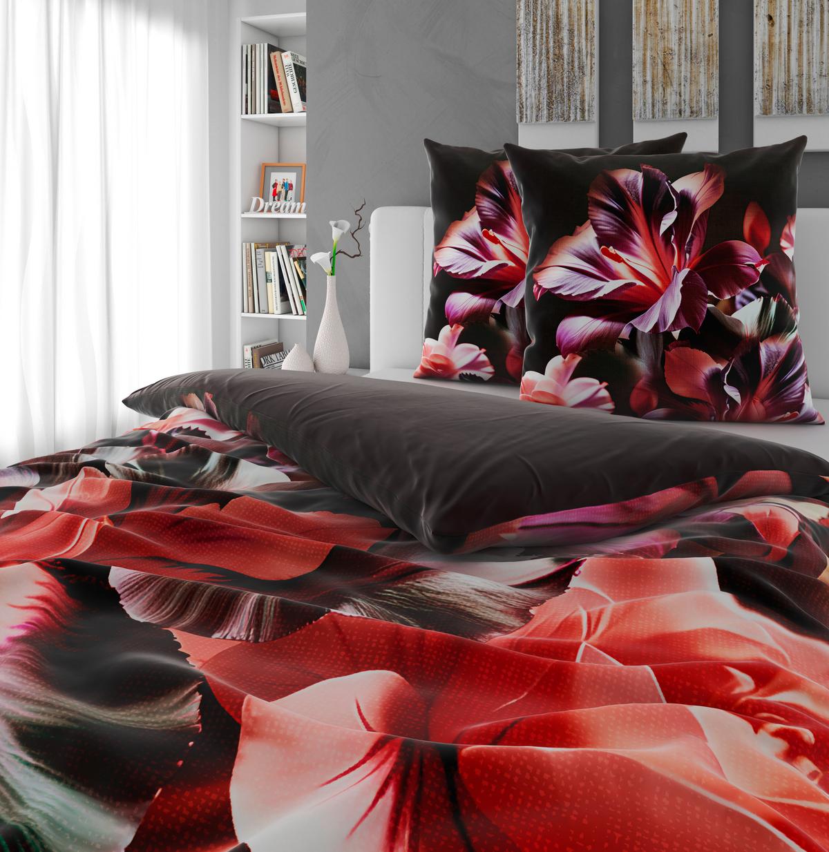 POŚCIEL DWUSTRONNA ROCHELLE - liliowy, tkanina (200/200cm) - Novel