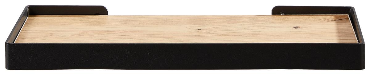 PÓŁKA ŚCIENNA RICKY - kolor dębowy/czarny, Basics, materiał drewnopochodny/metal (40/3/15cm) - Xora