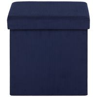 Sitzbox Cord aus Kord in Dunkelblau - Dunkelblau, Textil (38/38/38cm) - Mömax