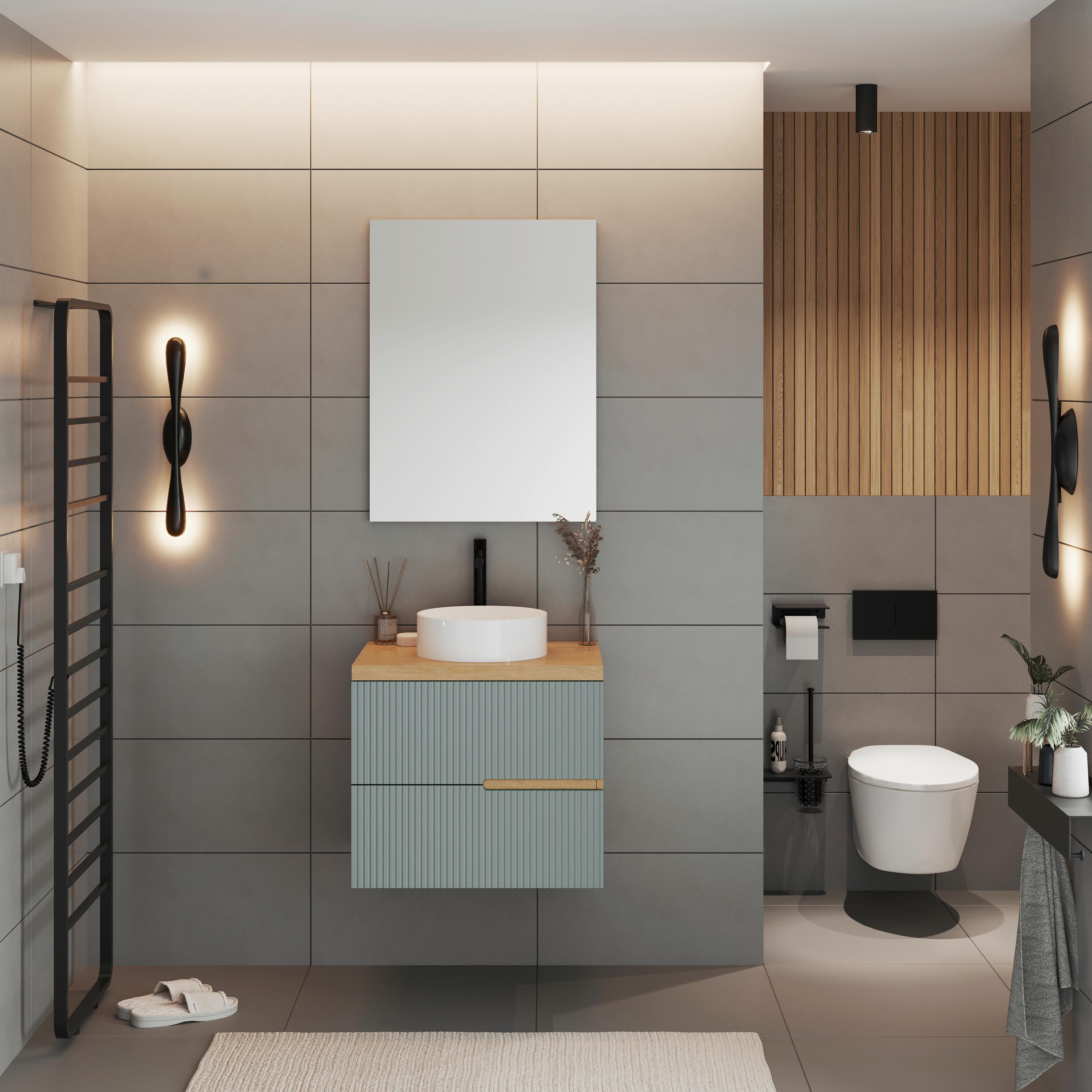 Element Ispod Umivaonika Eva - boje kadulje/divlji hrast, Moderno, drvni materijal (60/51/46cm)