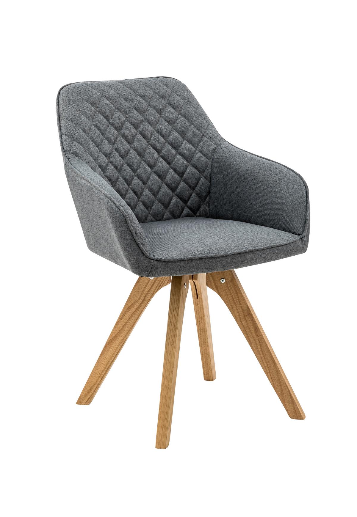 Set Naslanjačev Diamant, Siva, 2-Delni - siva/naravne barve, Moderno, tekstil/les (59/88/61cm) - Livetastic