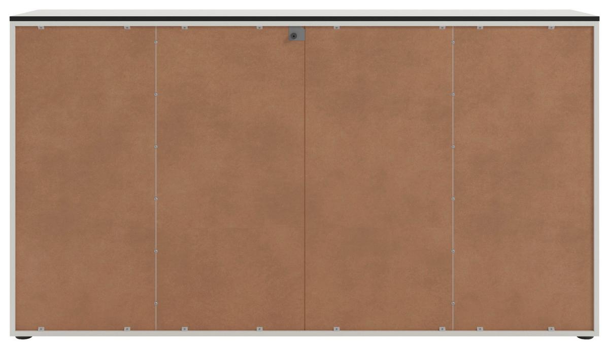 KOMODA SZEROKA SOUL - czarny/biały, Modern, materiał drewnopochodny/tworzywo sztuczne (180/99,8/40cm)