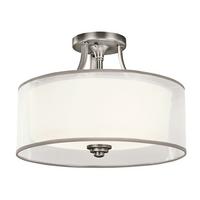 Stropna Svjetiljka Lacey Kl-Lacey-Sf-Ap - srebrne boje, Lifestyle, staklo/metal (38.1/27.8cm) - Elstead Lighting