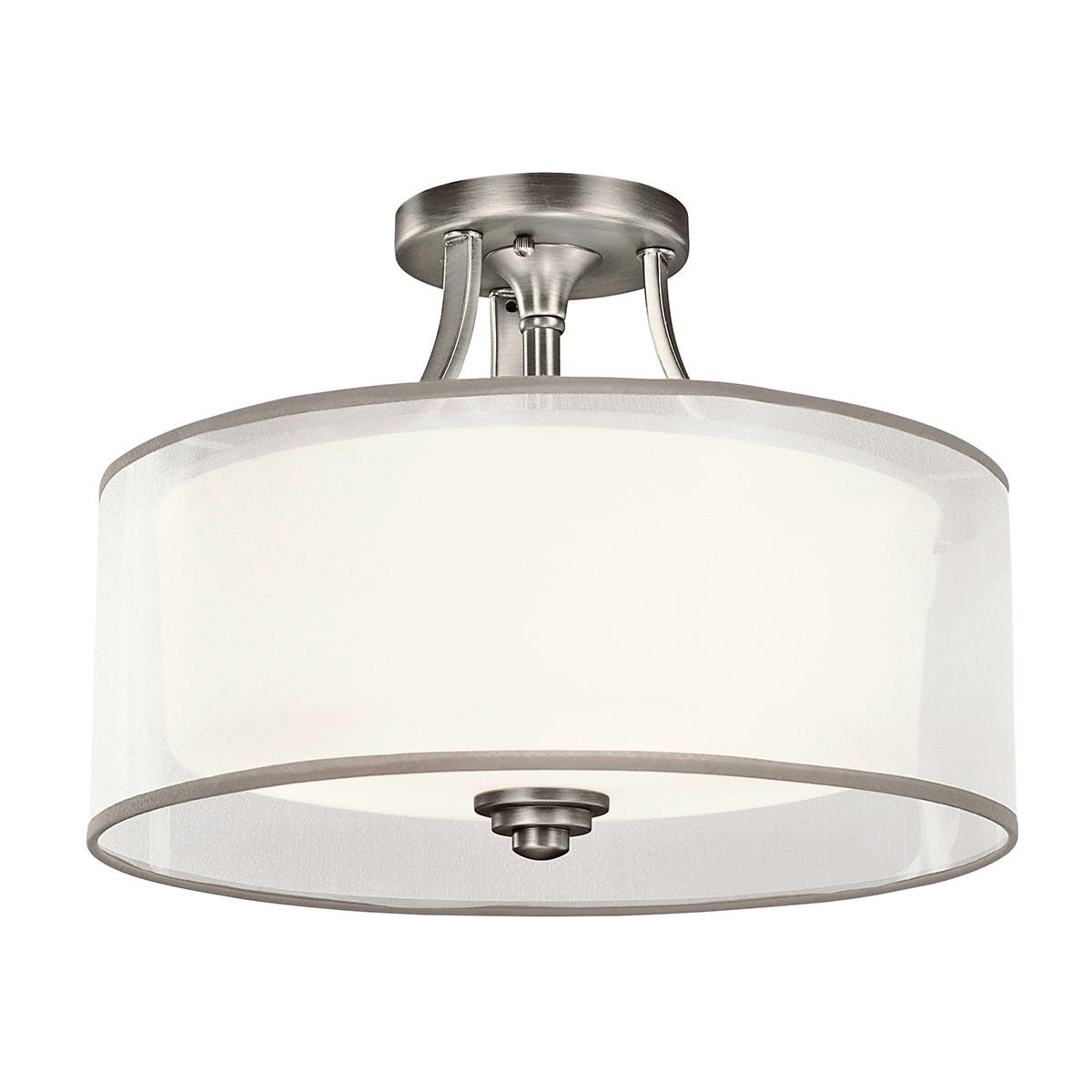 Stropna Svjetiljka Lacey Kl-Lacey-Sf-Ap - srebrne boje, Lifestyle, staklo/metal (38.1/27.8cm) - Elstead Lighting