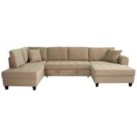 Kutna Garnitura Moritz - sivo-smeđa, Trend, tekstil (178/324/155cm) - Modern Living