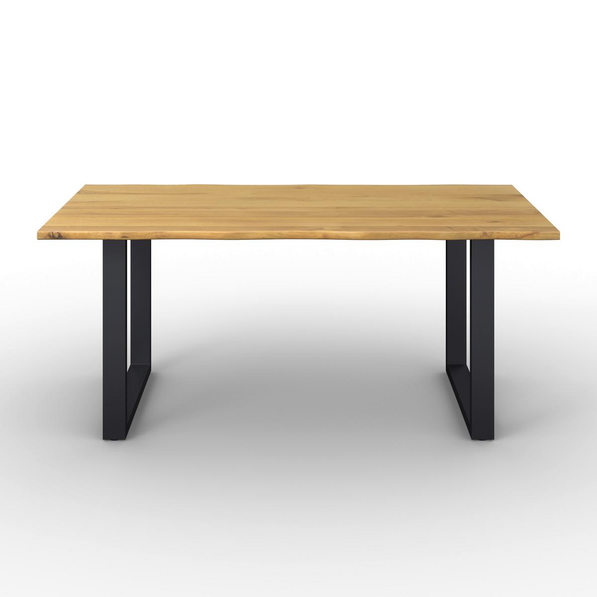 MASĂ JACKIE - culoare lemn stejar/negru, Modern, lemn/metal (180/90/76cm) - Bessagi Home