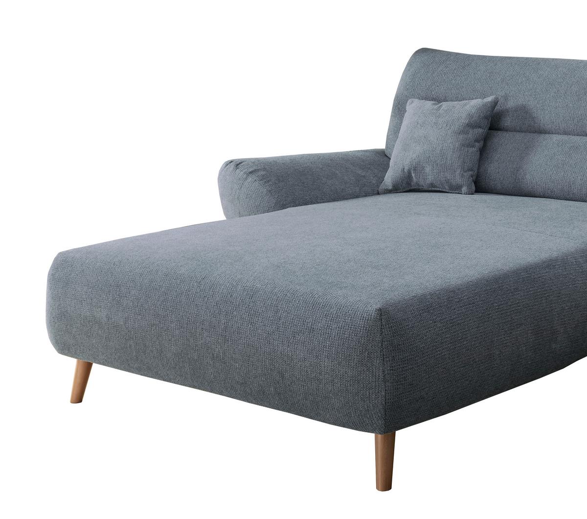 Wohnlandschaft Drago Hellblau Chenille - Wildeiche/Hellblau, MODERN, Holz/Textil (166/290cm) - MID.YOU