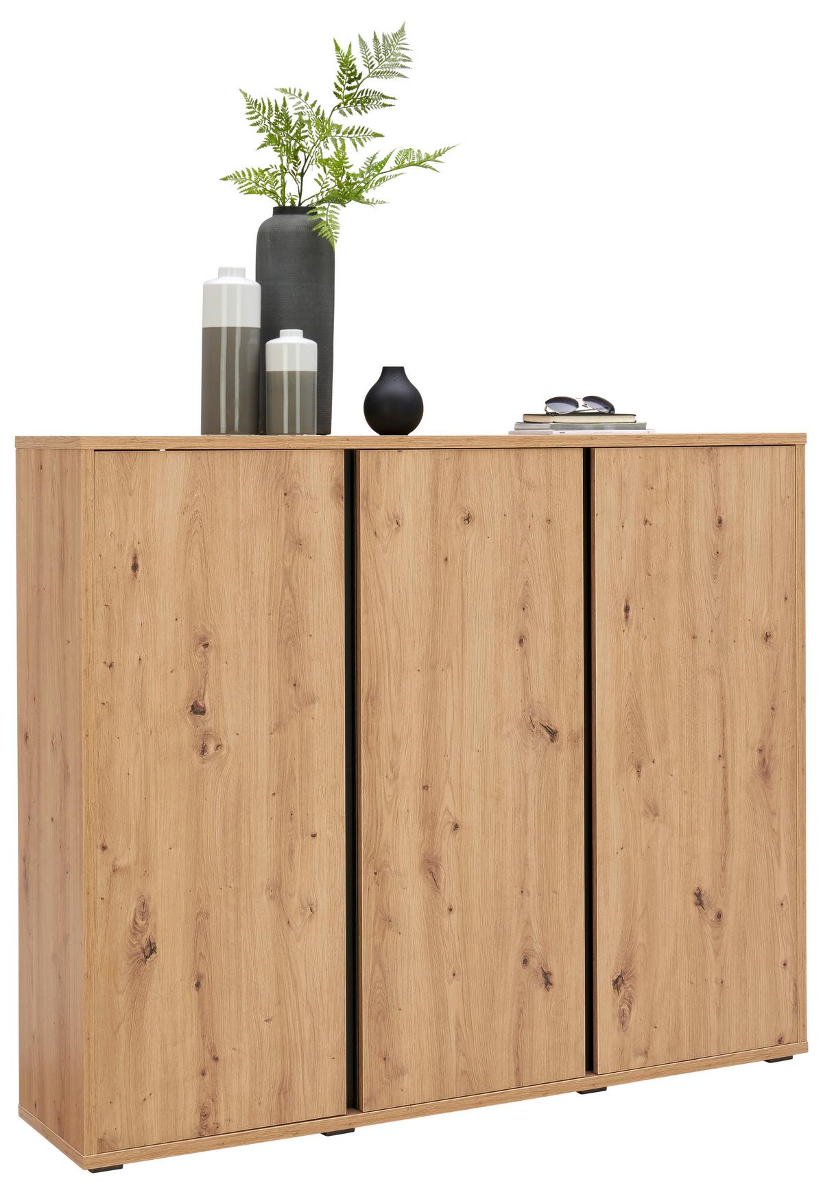 SZAFKA NA BUTY LIV - kolor dębowy, Konventionell, materiał drewnopochodny (145/120/34cm) - Xora