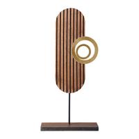 Sculptură DANA - maro/auriu, Basics, lemn (17/35.5/6cm) - Modern Living