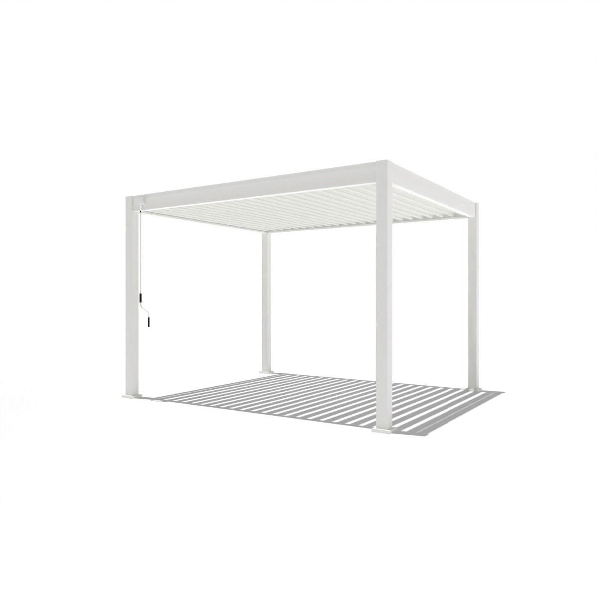 Pergola Trumpf, Bela, 3x3,6m - bela/visoki sijaj, Basics, kovina (300/255/360cm) - Gardenson