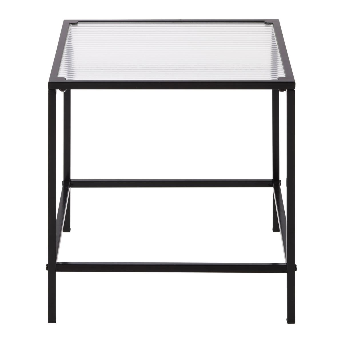 Beistelltisch Shine Schwarz - Transparent/Schwarz, MODERN, Glas/Metall (40/40/40cm) - Mömax
