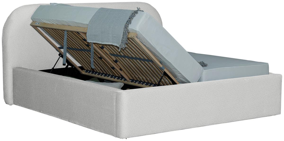 Oblazinjena Postelja - črna/krem barve, Design, tekstil (180/200cm) - Mömax