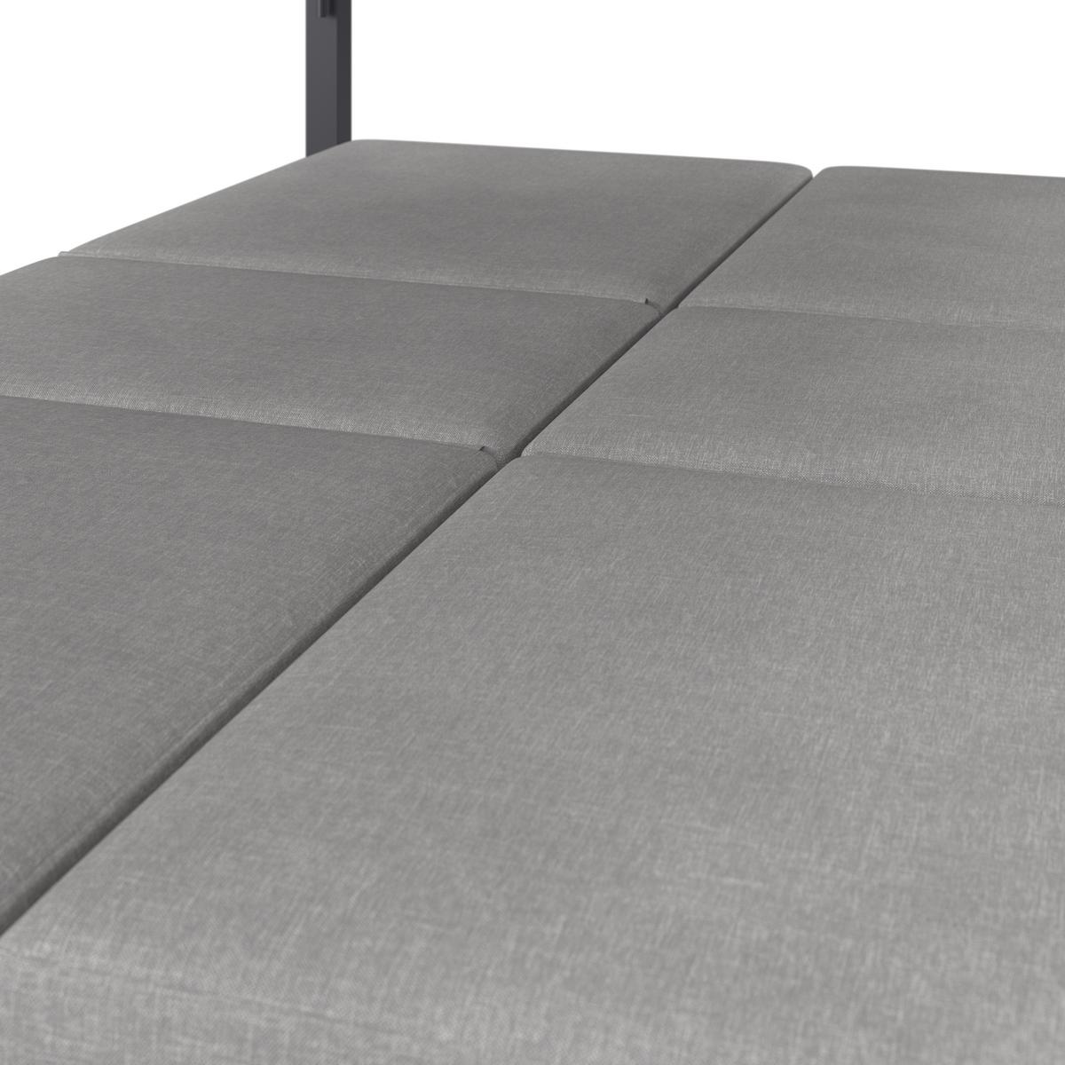 Sonnenliege Aviva Hellrgrau Outdoorstoff/Metall +Abdeckung - Hellgrau, MODERN, Textil/Metall (148/196/200cm) - Bessagi Garden