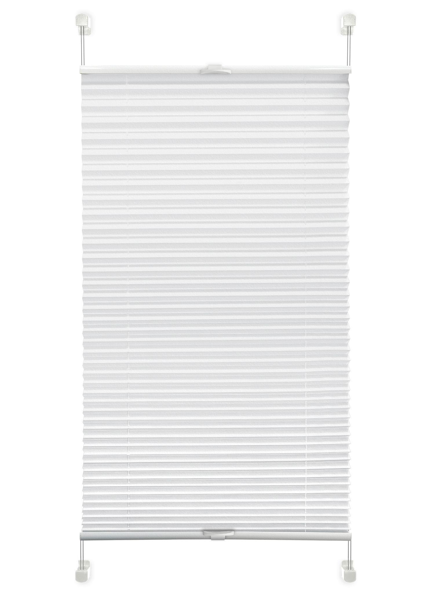 Plissee Solid Crash Weiß ca. 40x130cm - Weiß, Basics, Textil (40/130cm)