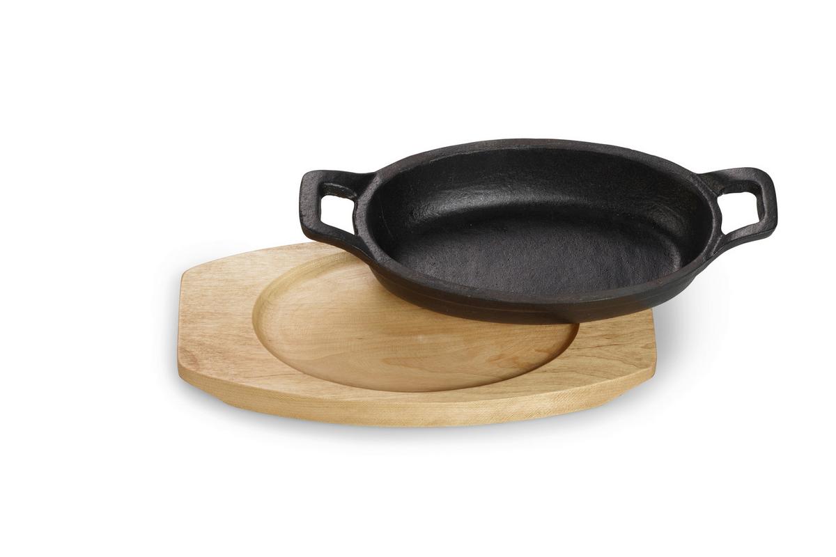 Tálalóserpenyő Ew-Ge-1345 - barna/fekete, Basics, fa/fém (15,5/3/9,5cm) - Echtwerk