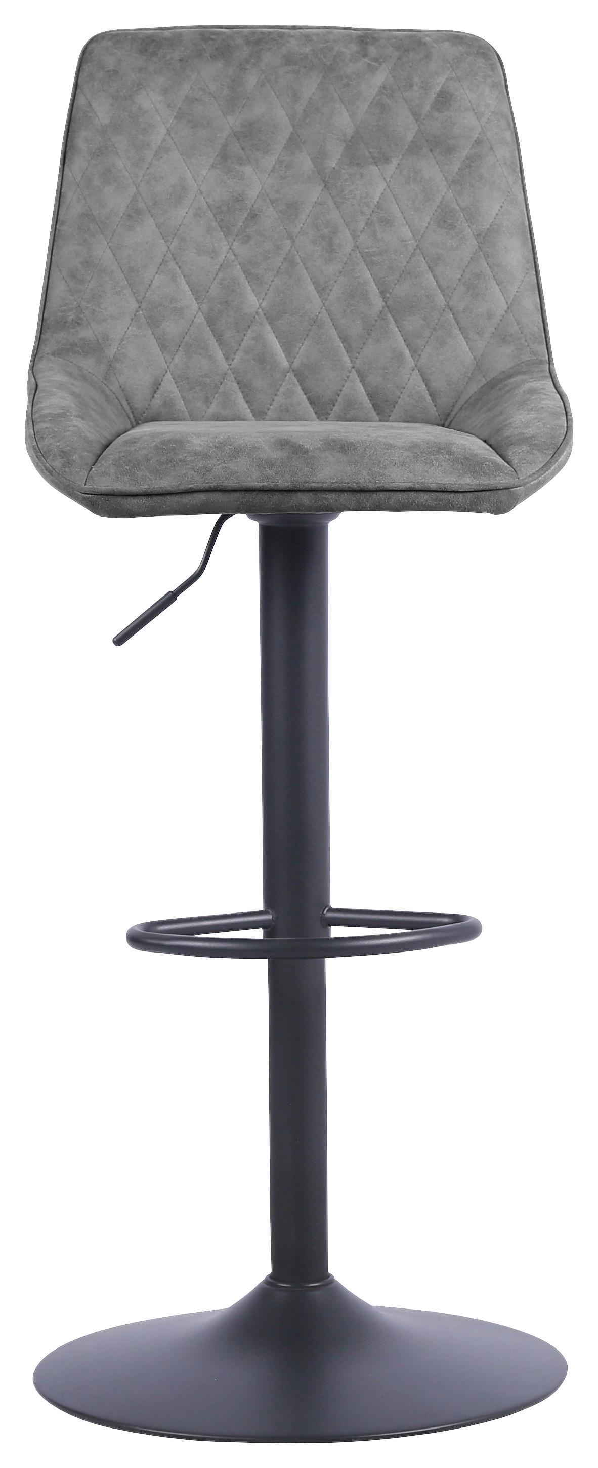 Taburet de bar BETA - gri închis/negru, Basics, lemn/metal (45/96-116/54cm) - Mömax