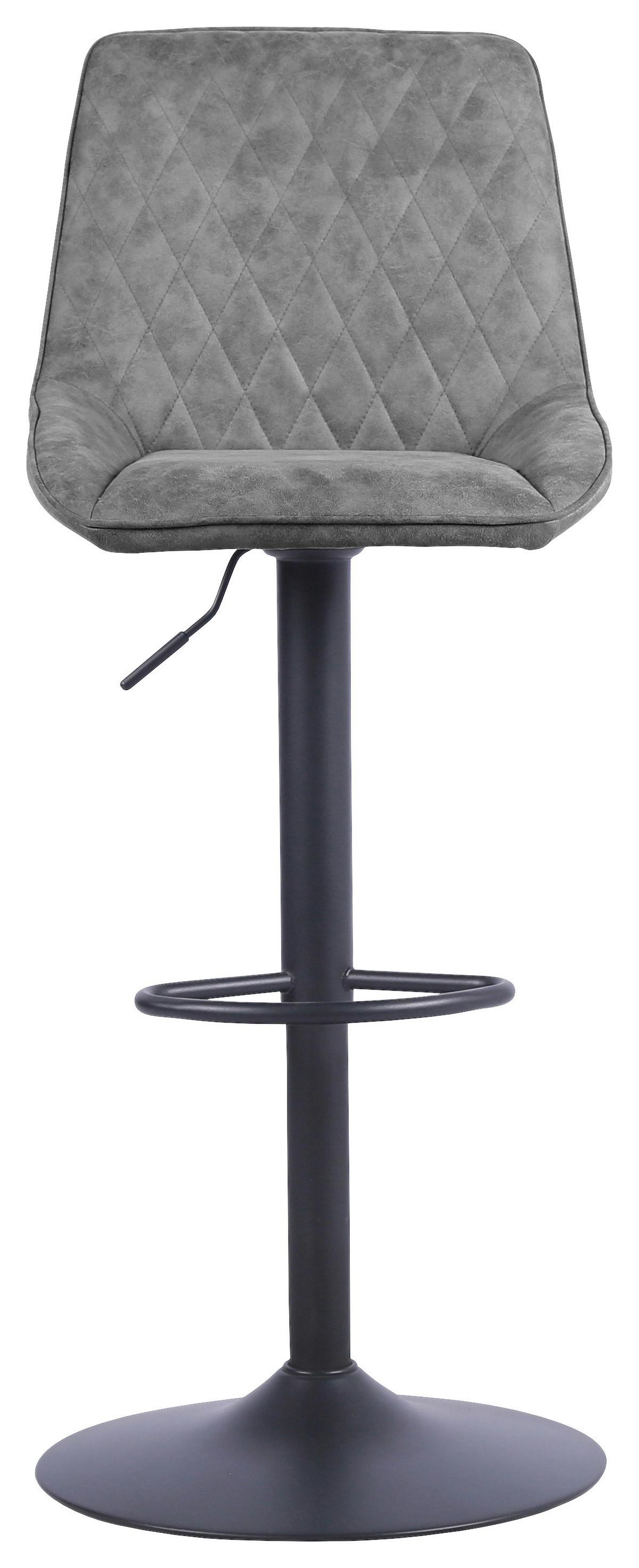 Taburet de bar BETA - gri închis/negru, Basics, lemn/metal (45/96-116/54cm) - Mömax