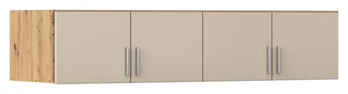 Nastavek Za Omaro Celle Matt, Barva Šampanjca, Ca. 181 Cm - barve šampanjca/barve aluminija, Trend, umetna masa/leseni material (181/39/54cm)