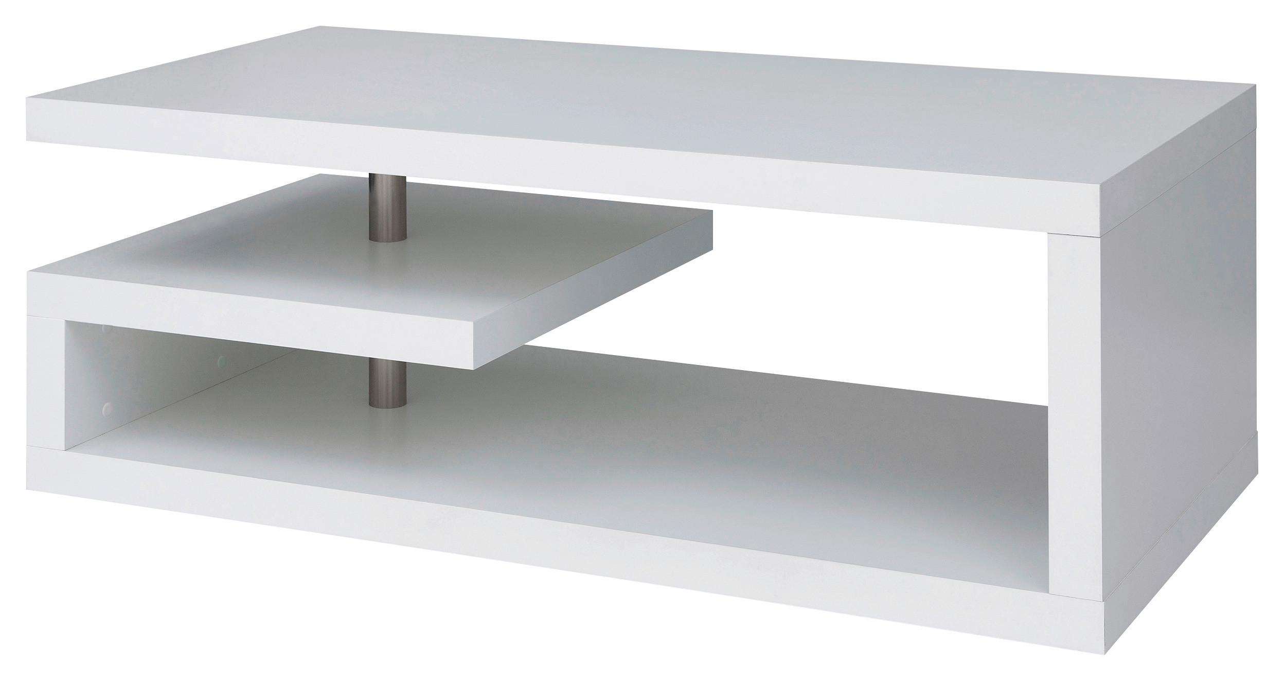 STOLIK KAWOWY GLIMP - biały, Design, materiał drewnopochodny (120/60/45cm)