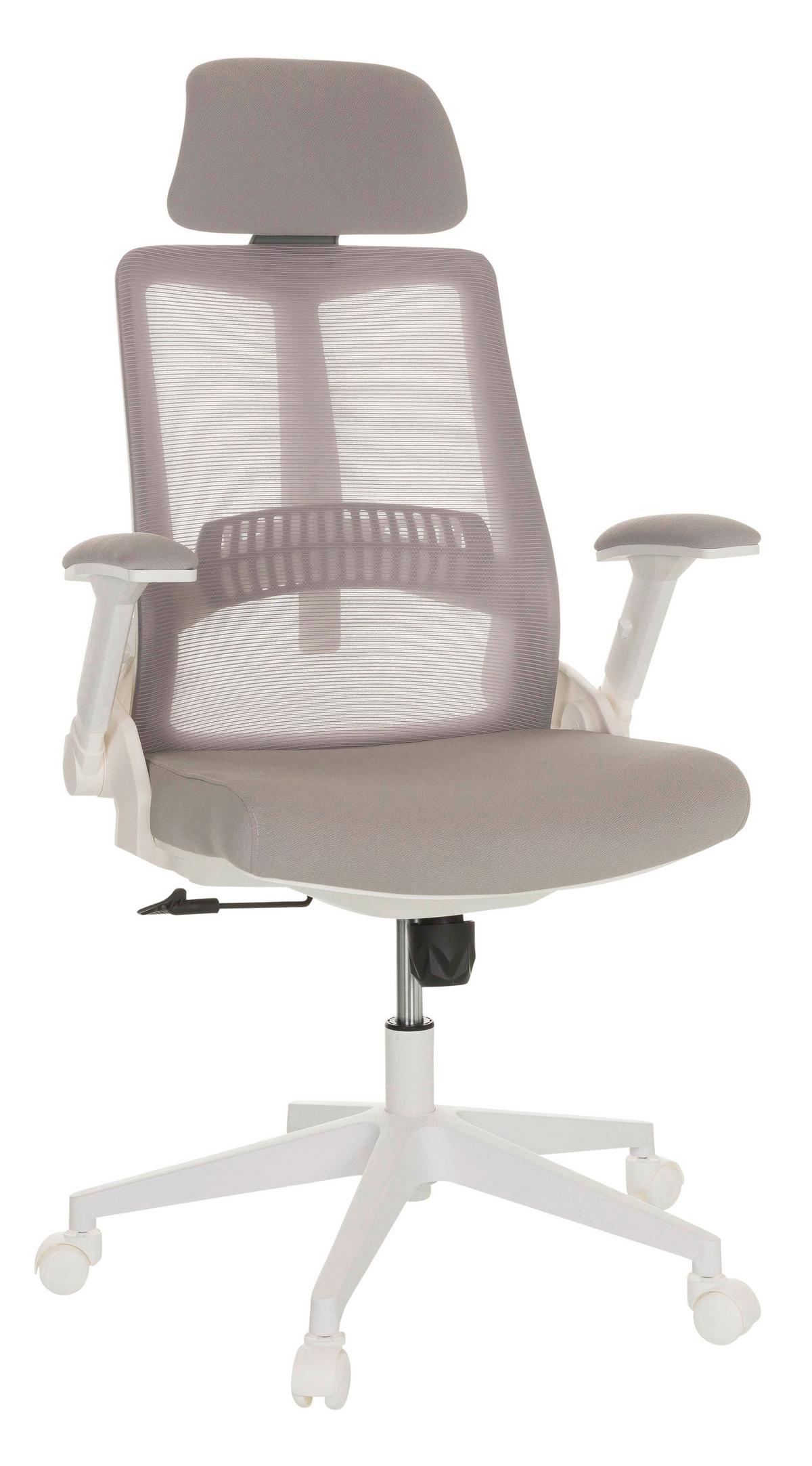 Pisarniški Stol Vendo W, Siva - siva/bela, Basics, umetna masa/tekstil (68/113-127/68cm) - MID.YOU