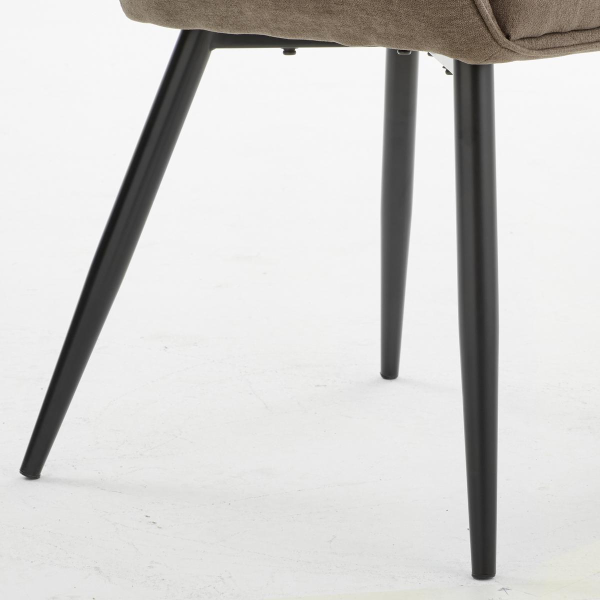 ZESTAW KRZESEŁ Z PODŁOKIETNIK. ERNA - czarny/brązowy, Konventionell, metal/tkanina (59/88,5/60,5cm) - Livetastic