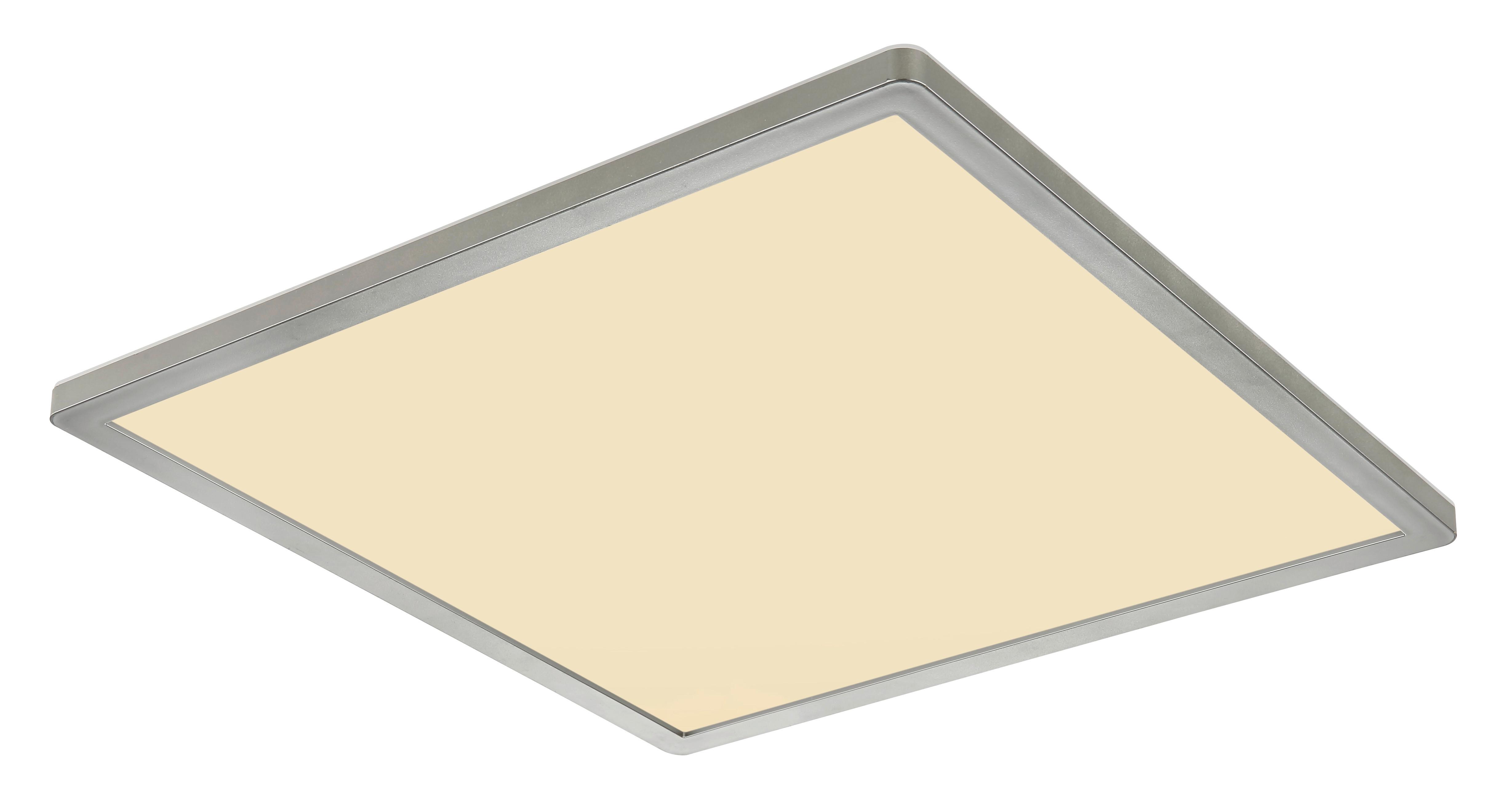 LED-Deckenleuchte Sapana Weiß/Nickelfarben max. 24 Watt - Opal/Weiß, KONVENTIONELL, Kunststoff (42/42/25cm) - Globo