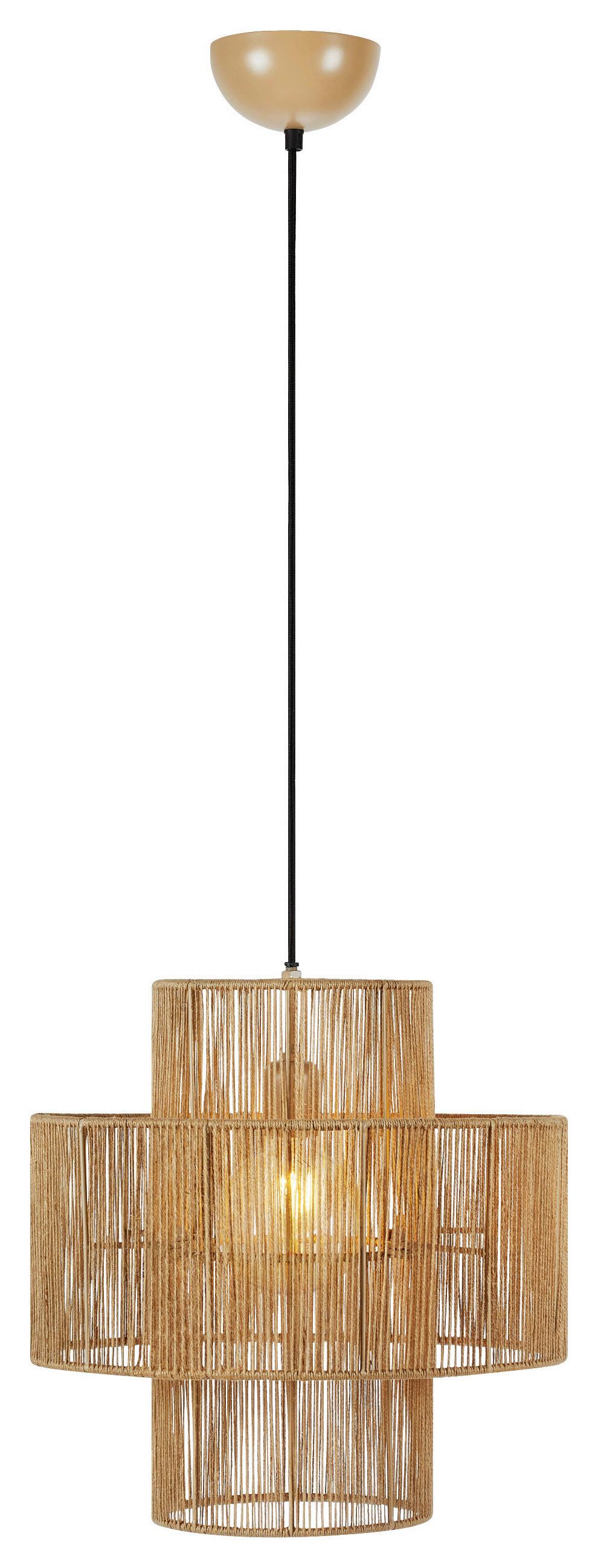 Pendelleuchte Soga max. 40 Watt - Hellbraun/Naturfarben, Basics, Naturmaterialien (40/40/41cm) - Markslöjd