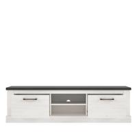 Comodă TV Montreal - alb/culoare coconar, Konventionell, metal/material pe bază de lemn (170,4/48,2/41,4cm) - Premium Living