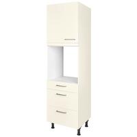 Geräteumbauschrank Touch Magnolie - Edelstahlfarben/Magnolie, MODERN, Holzwerkstoff/Metall (60/216,6/58cm) - Nobilia