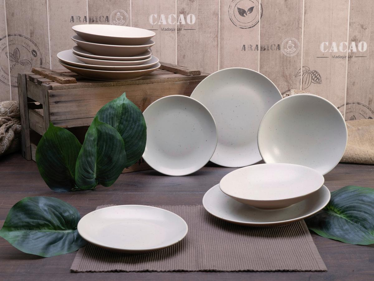 Jedilni Servis Sand Dunes Creme, 12-Delni - večbarvno, Trend, keramika - Creatable