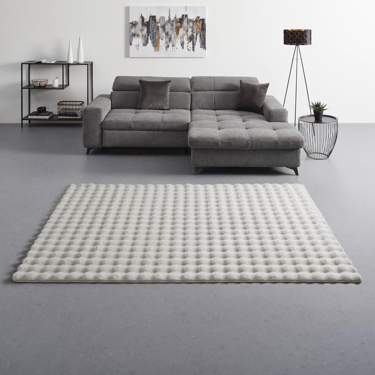 Umetno Krzno Bubble 2, 120x170cm, Krem - krem barve, Moderno, tekstil (120/170cm) - Mömax