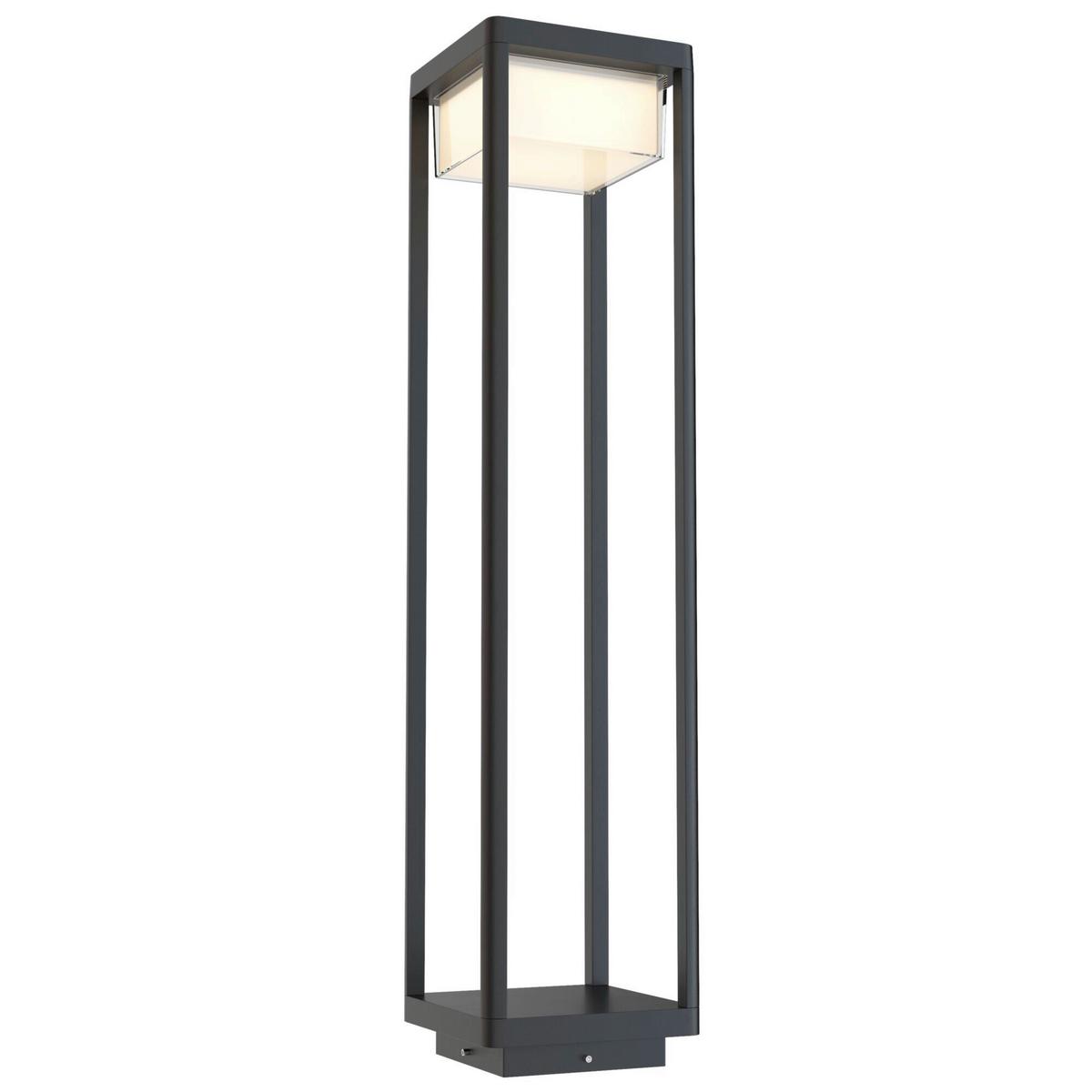 Wegeleuchte Außenbaker Street Schwarz max. 10 Watt - Schwarz, Trend, Metall (18/18/80cm) - MAYTONI