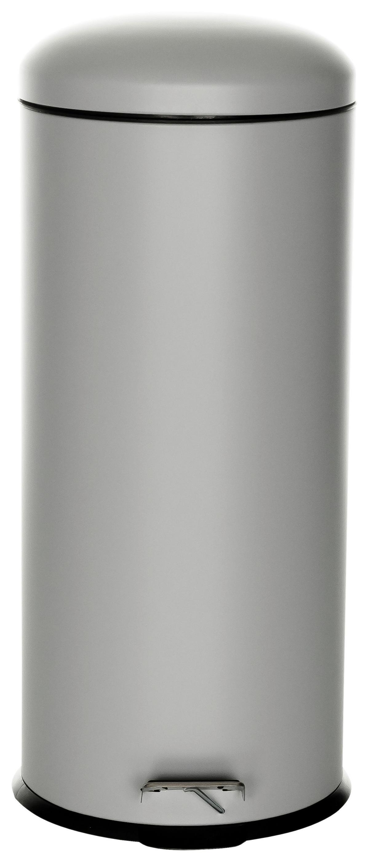 Koš Za Smeti Clean Viii, 30 L, Siva - siva/črna, Basics, kovina/umetna masa (30/69/30cm) - MID.YOU