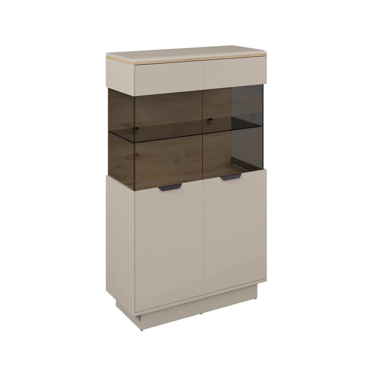 Vitrina Darius - kašmir/hrast Artisan, Trend, staklo/drvni materijal (88,5/148,3/37cm) - Modern Living