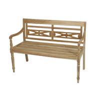 Gartenbank Echtholz Teak 2-Sitzer Sumatra - Naturfarben, Basics, Holz (120/86/55cm) - Gardenson