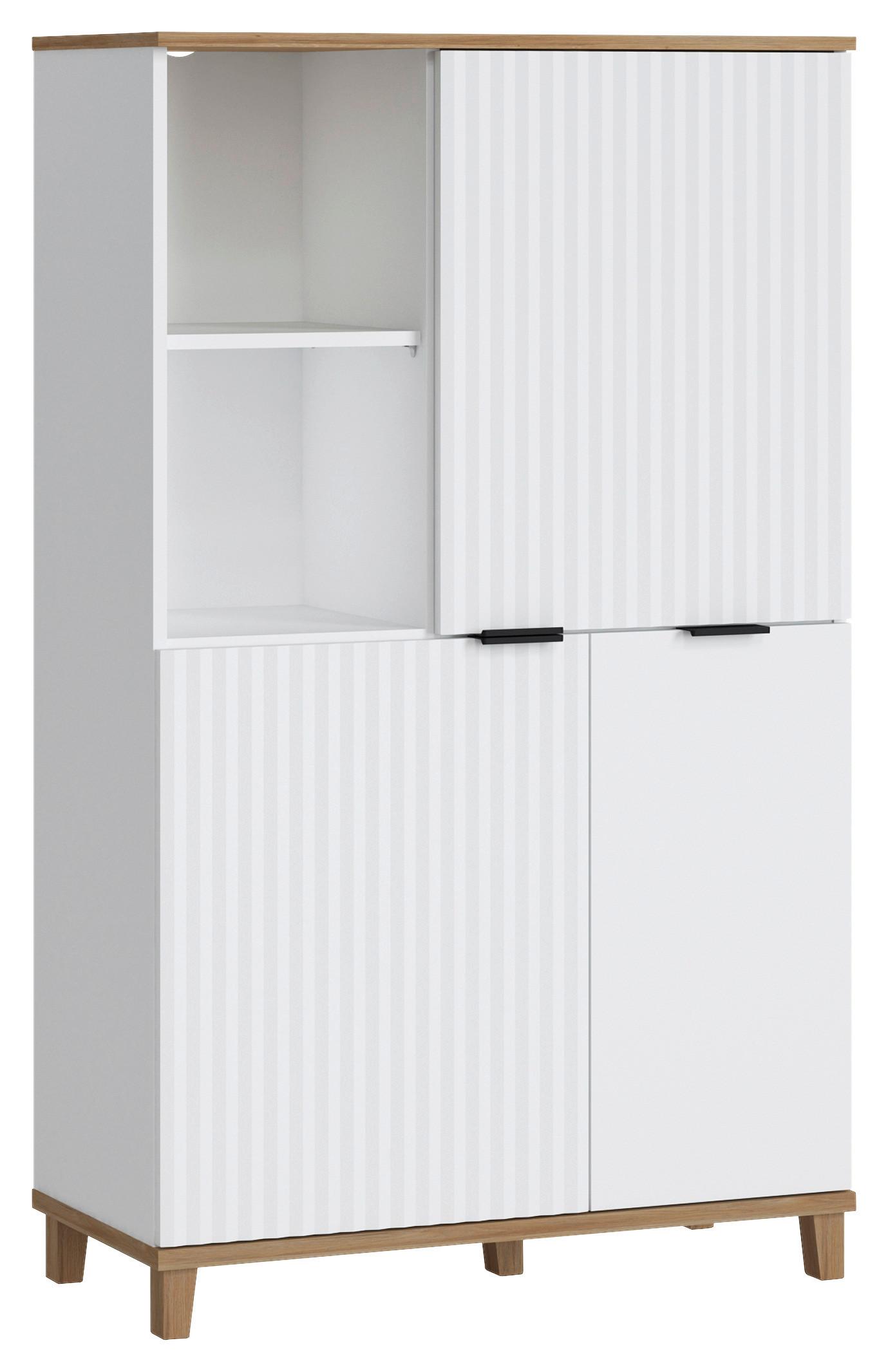 Visoka Komoda Plissee - Moderno, kovina/leseni material (84,8/141,4/40cm) - Mömax