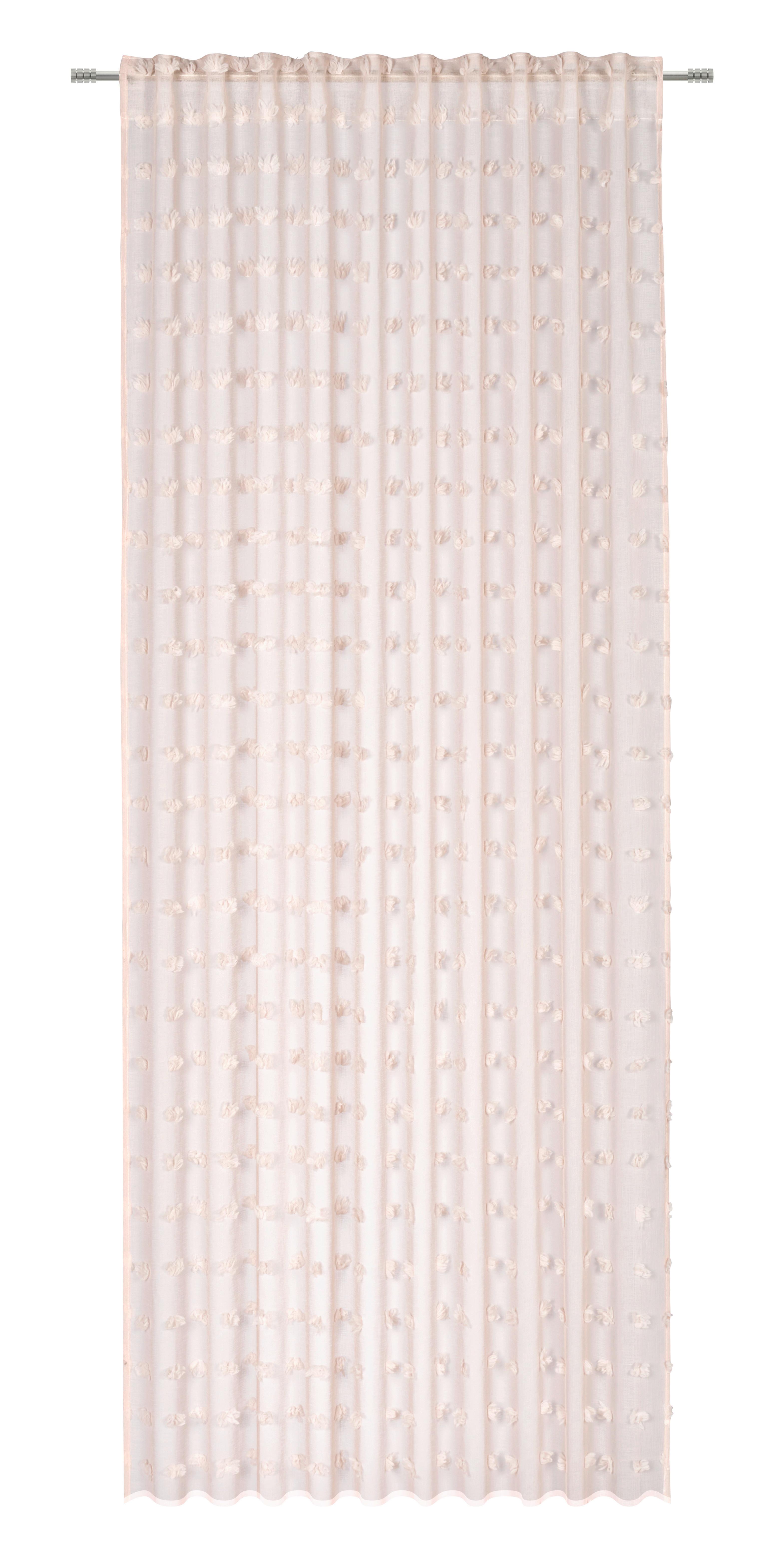 Draperie confecționată Bella - roz deschis, Romantik / Landhaus, textil (140/245cm) - Mömax
