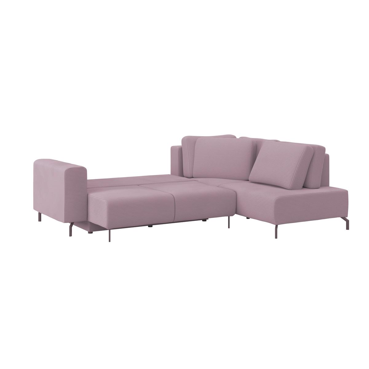 Colțar VENI - lila, Modern, textil (272/210cm) - Modern Living