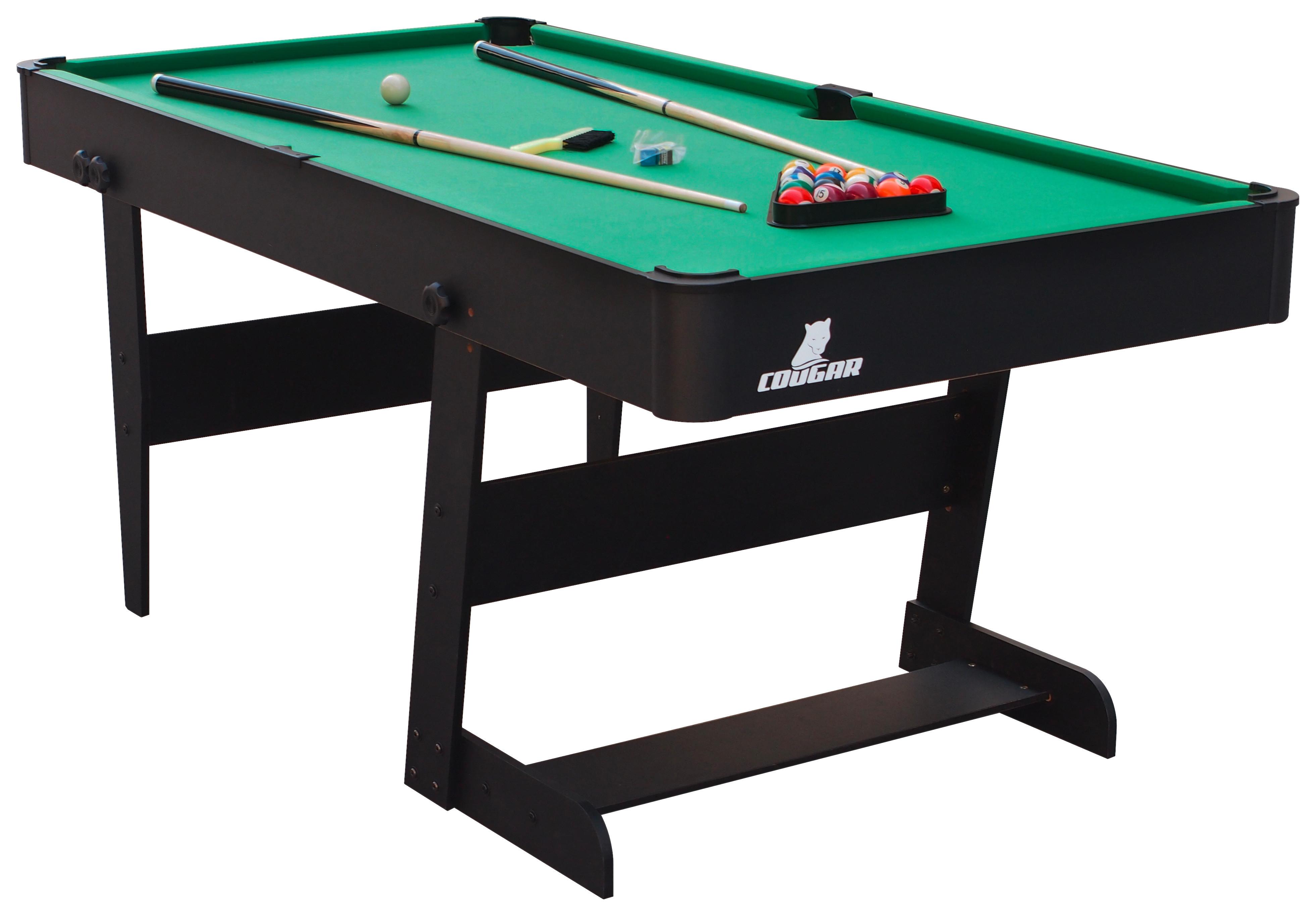 Billardtisch Hustle L ca. 152x79x76cm - Schwarz/Grün, MODERN, Holz (152/79/76cm) - Ambia Garden
