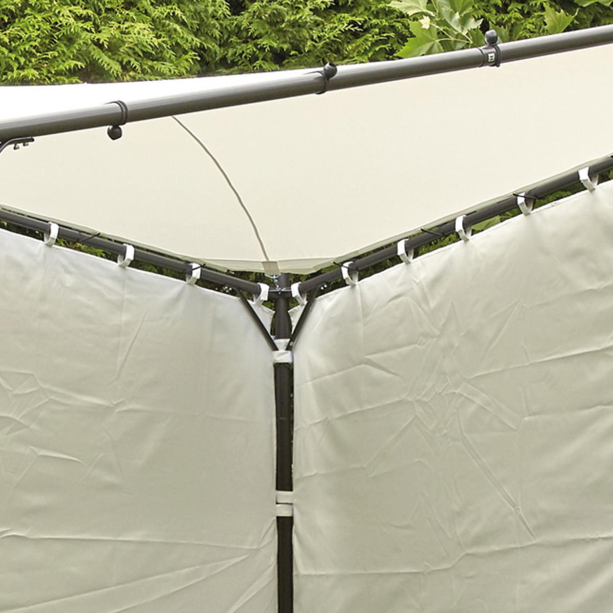 Seitenteile Berlino 400x256cm H56782 - Weiß, KONVENTIONELL, Textil (400/256cm) - Siena Garden