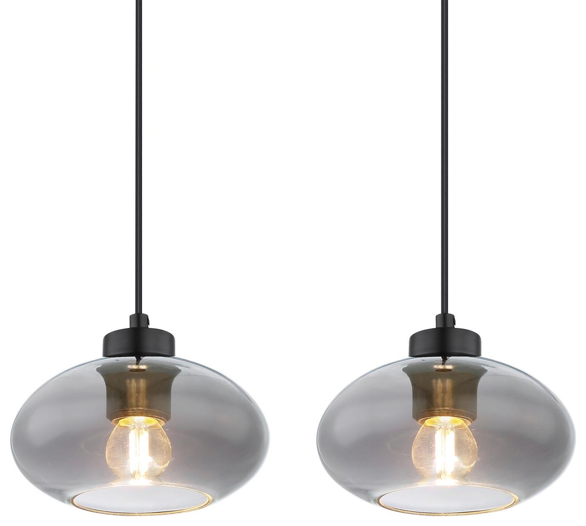 LAMPA WISZĄCA REIN - czarny, Design, metal/szkło (96/18/120cm) - Novel